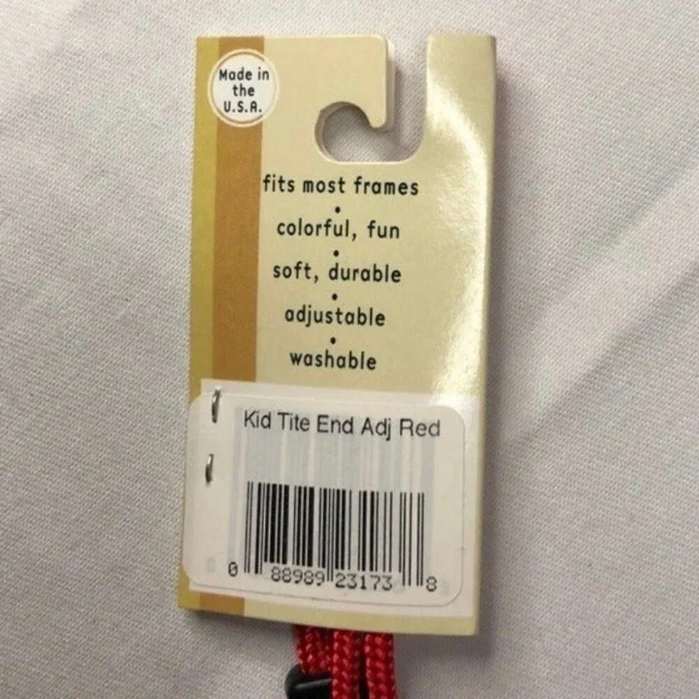 Red Tite End Kids Croakies Glasses Strap NWT